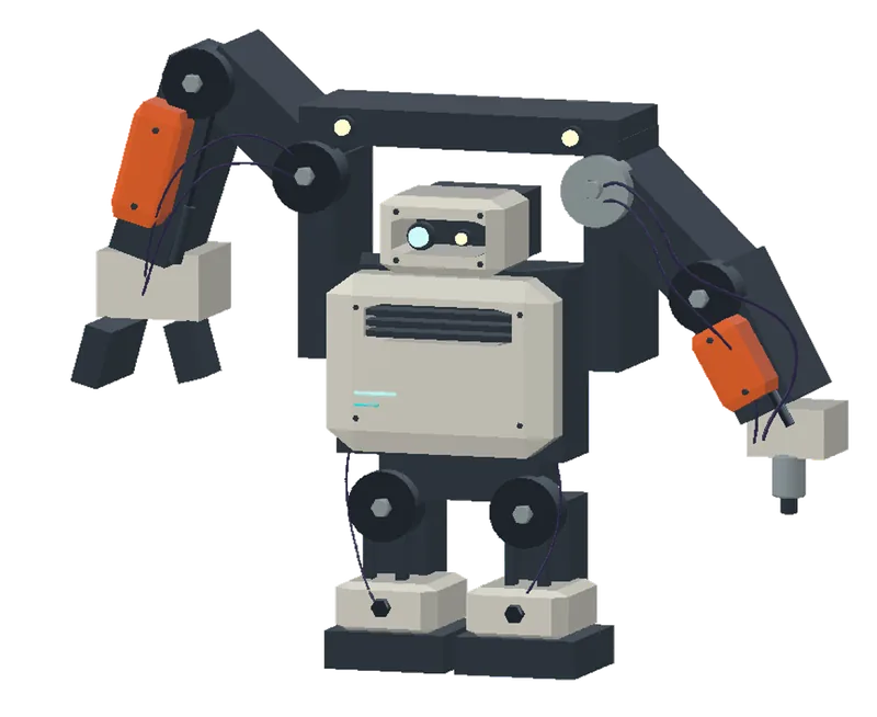 RIG-09. A field robot built from cubes in 38 minutes.